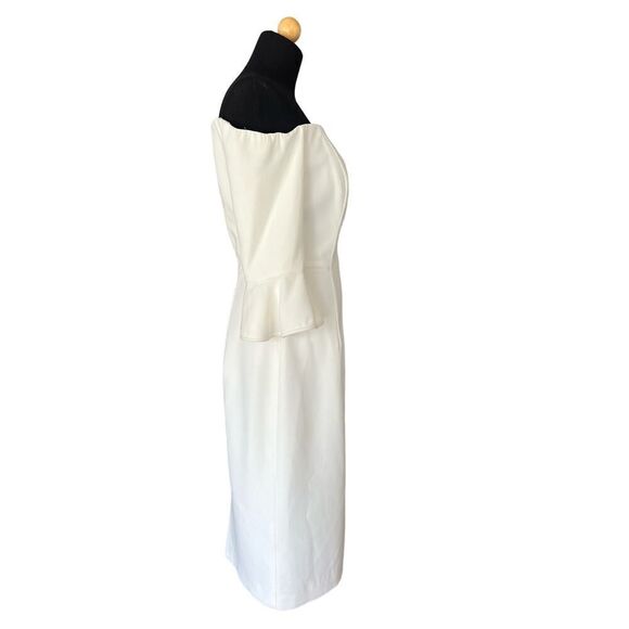 Black Halo NWT Madigan Off-the-Shoulder White Dress MSRP $345 Size 6 - Picture 7 of 8